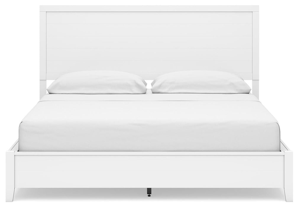 Binterglen California King Panel Bed, Dresser, Mirror, Chest and Nightstand