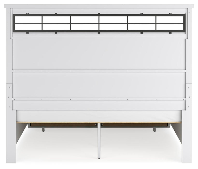 Ashbryn King Panel Storage Bed, Dresser, Mirror, Chest and Nightstand
