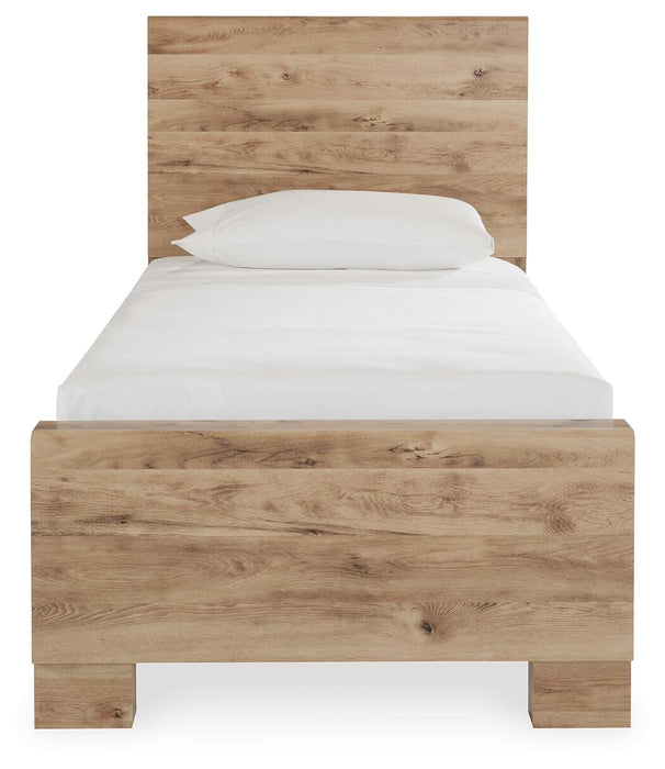 Hyanna Twin Panel Bed, Dresser, Mirror and Nightstand