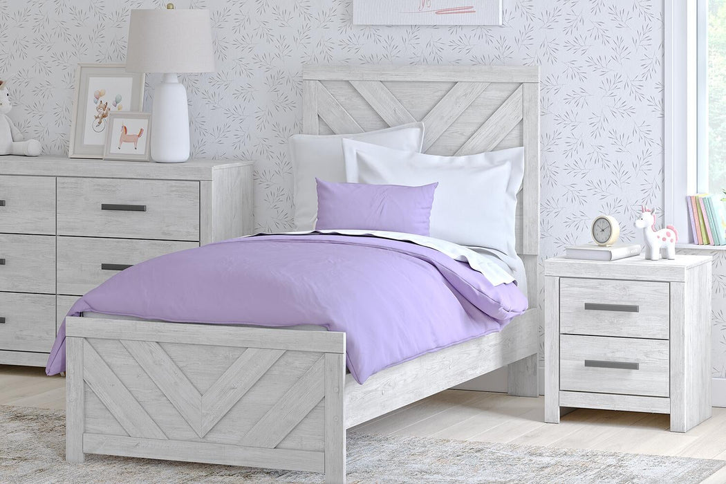 Cayboni Twin Panel Bed, Dresser, Mirror, Chest and Nightstand
