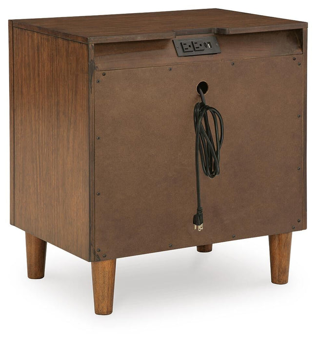 Lyncott King Upholstered Bed, Dresser, Mirror, Chest and Nightstand