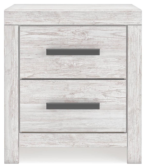 Cayboni Twin Panel Bed with Mirrored Dresser and Nightstand