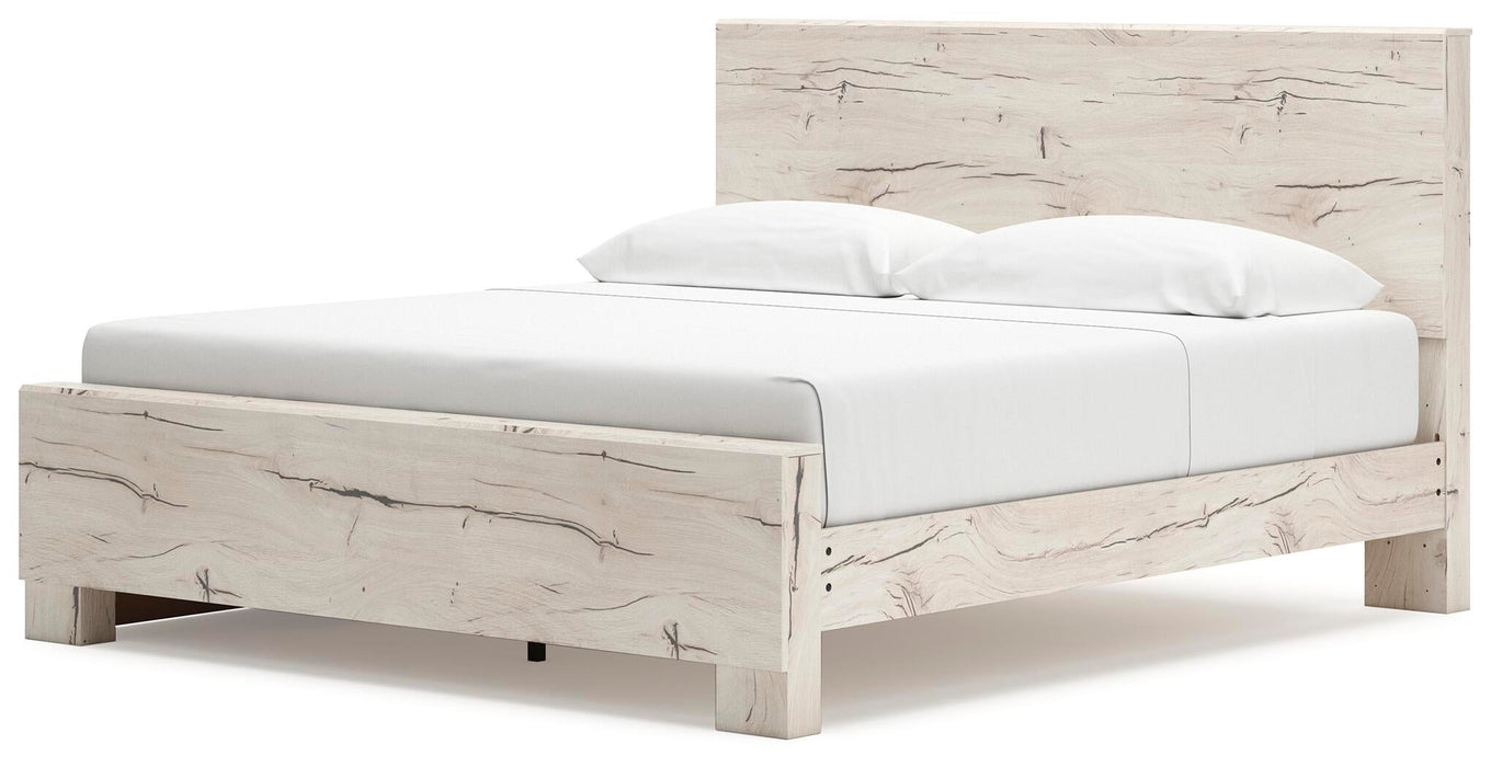 Lawroy King Panel Bed with Storage, Dresser and Mirror
