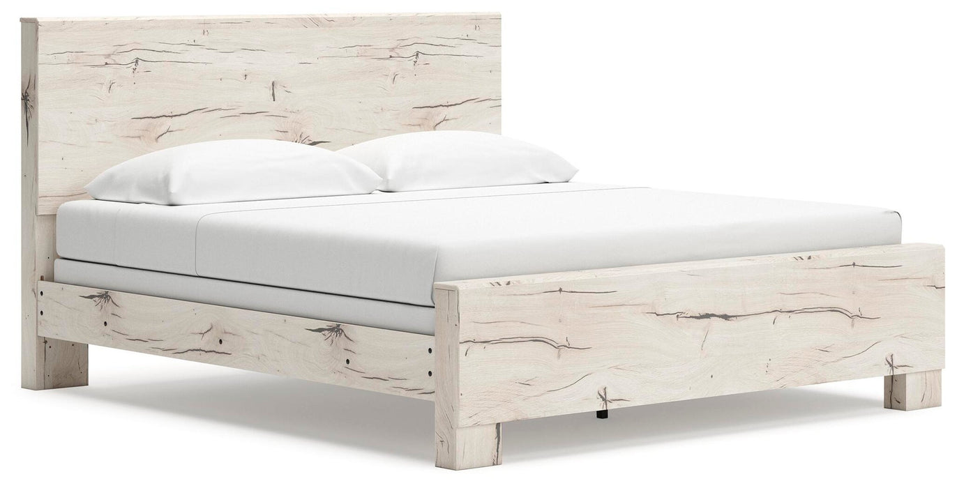 Lawroy King Panel Bed, Dresser, Mirror and Nightstand
