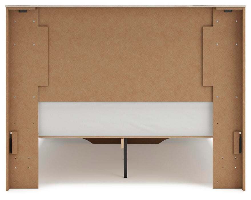 Lawroy Queen Panel Storage Bed, Dresser, Mirror and Nightstand