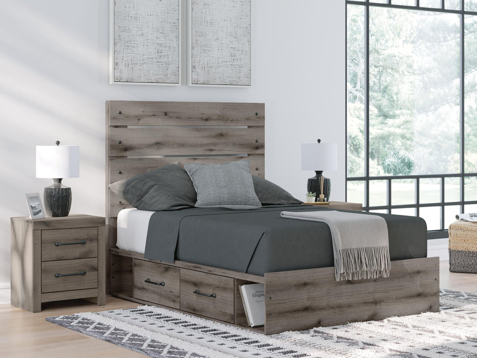 Urbanoore Full Panel Bed with Storage, Dresser and Mirror