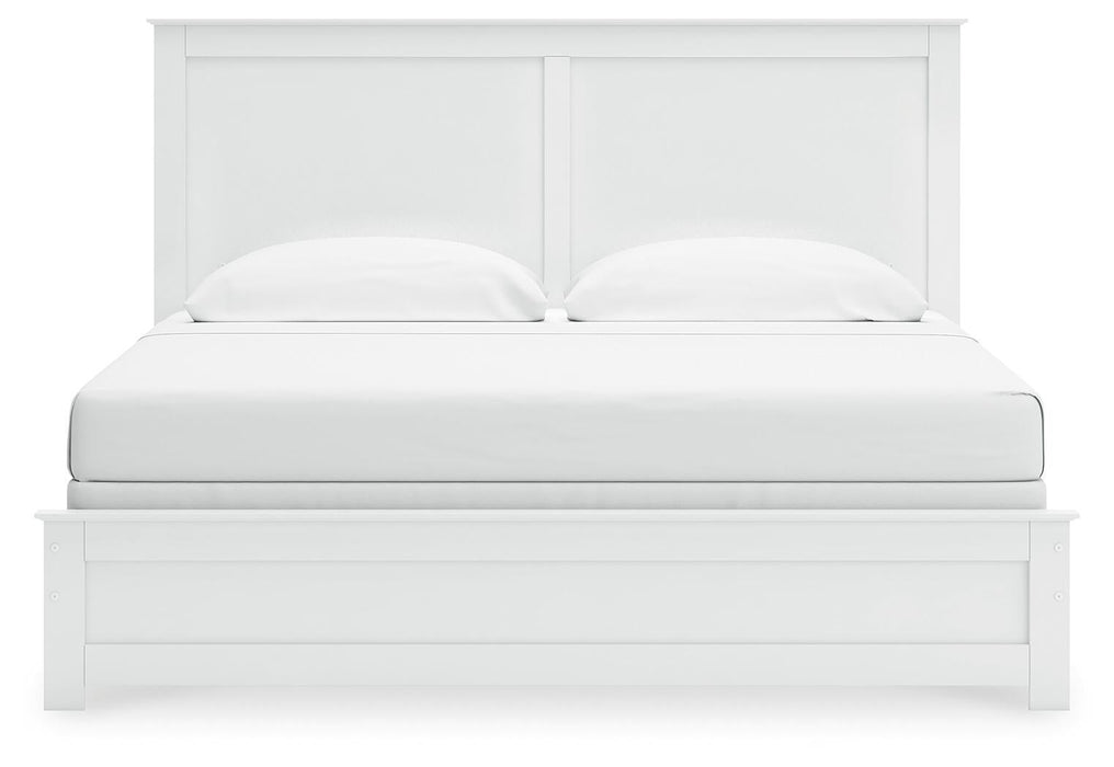 Bostwick Shoals King Panel Bed, Dresser, Mirror and Nightstand