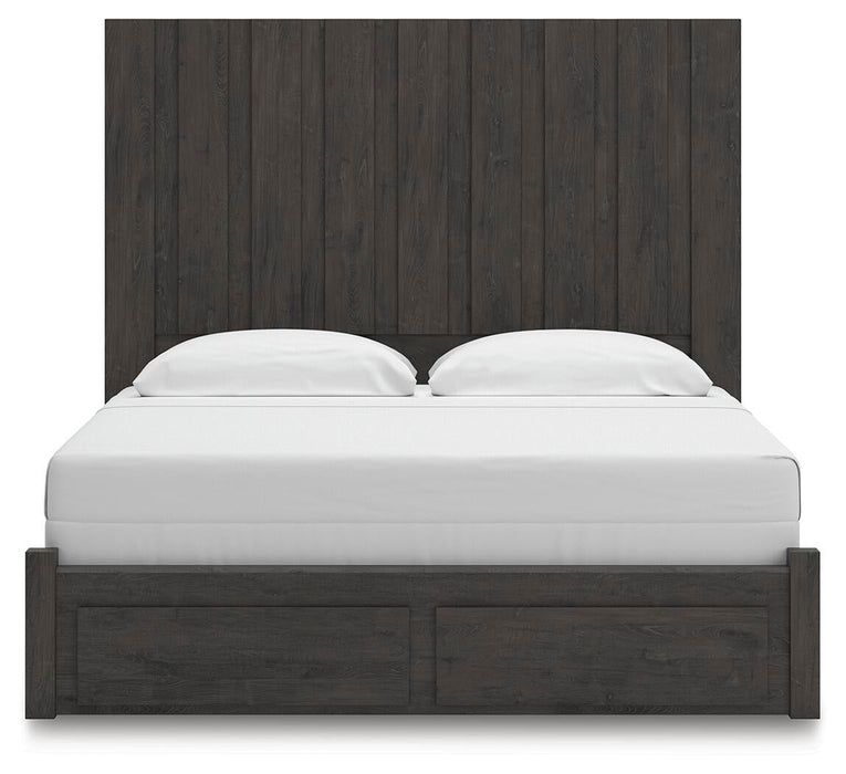 Parlayon King Panel Storage Bed, Dresser and Mirror