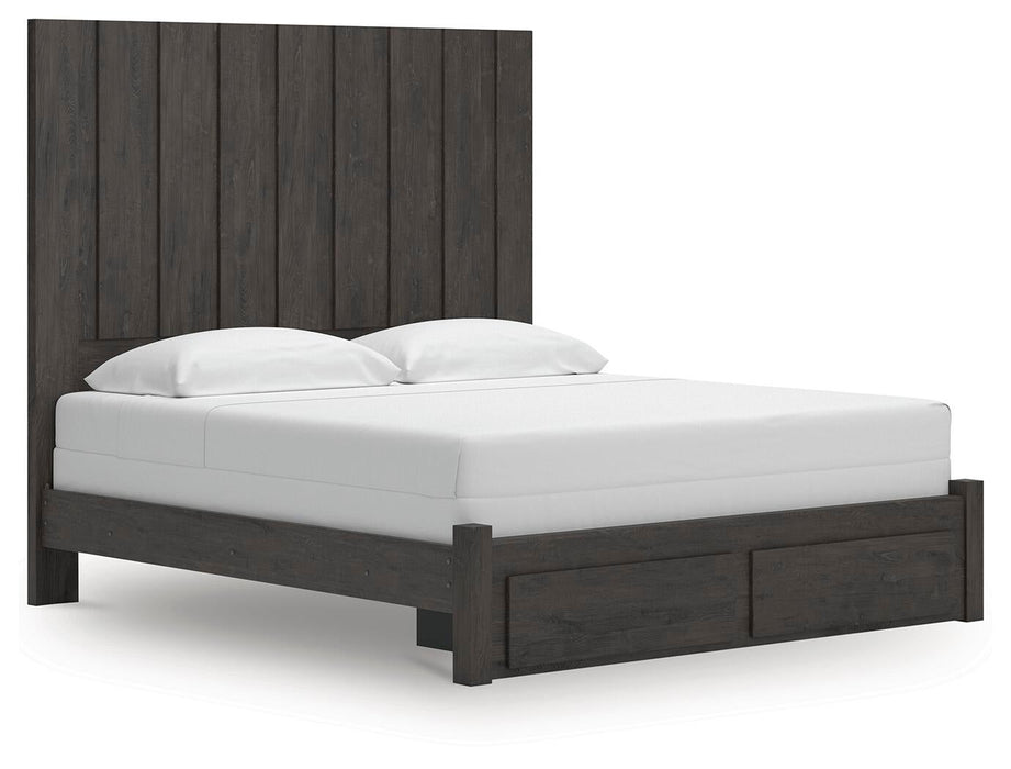 Parlayon King Panel Storage Bed, Dresser and Mirror
