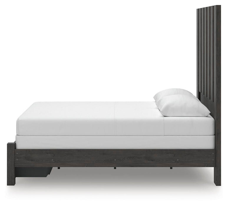 Parlayon Queen Panel Storage Bed, Dresser and Mirror