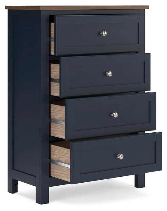 Landocken Queen Panel Bed, Dresser, Mirror, Chest and Nightstand