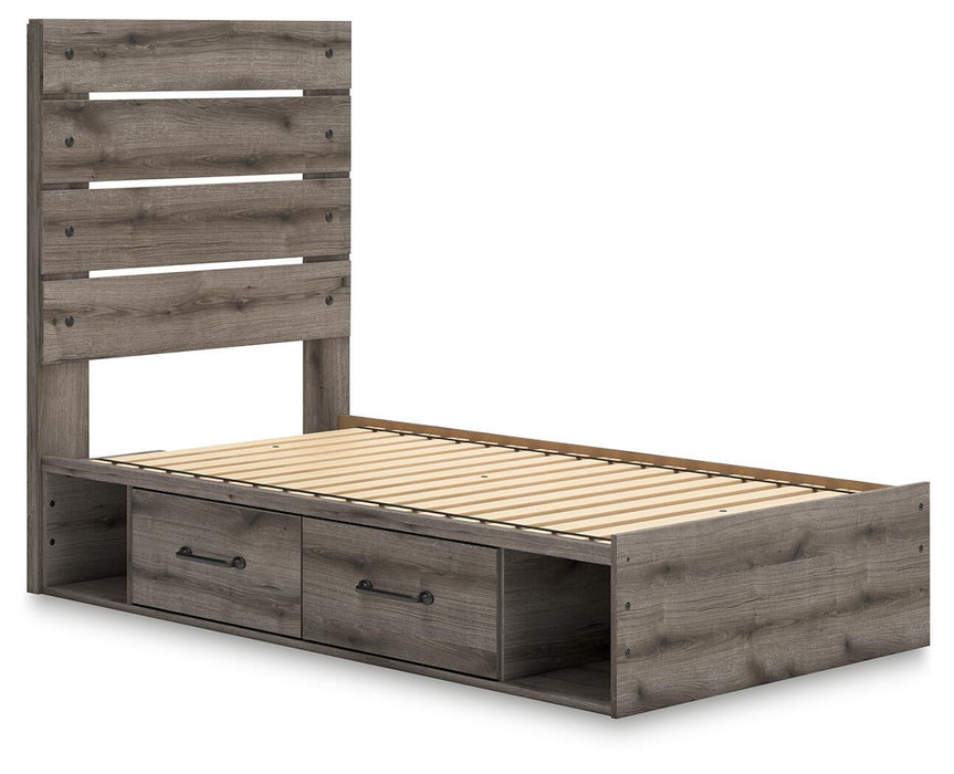 Urbanoore Twin Panel Storage Bed, Dresser, Mirror and Nightstand