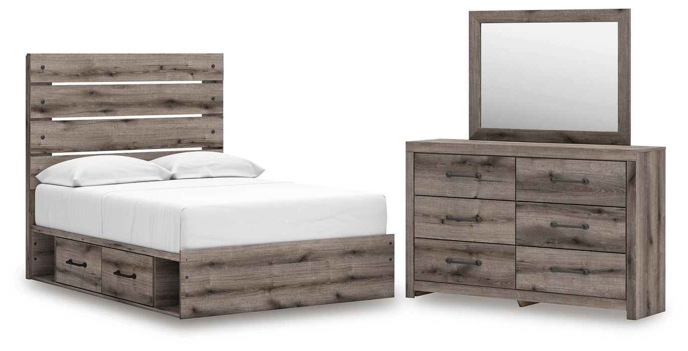 Urbanoore Full Panel Storage Bed, Dresser and Mirror