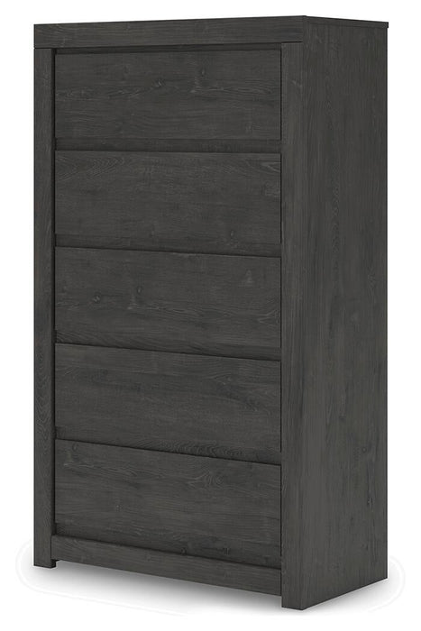 Parlayon King Panel Bed, Dresser, Mirror, Chest and Nightstand