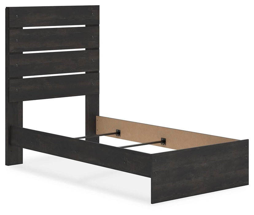 Delmorta Twin Panel Bed, Dresser and Mirror