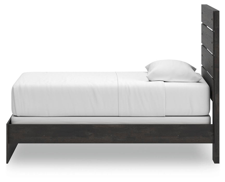 Delmorta Twin Panel Bed, Dresser and Mirror