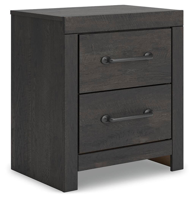 Delmorta Full Panel Bed, Dresser, Mirror and Nightstand