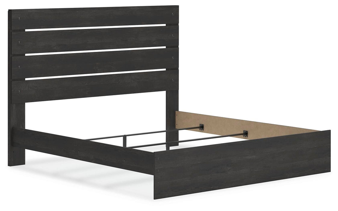 Delmorta King Panel Bed, Dresser, Mirror and Nightstand