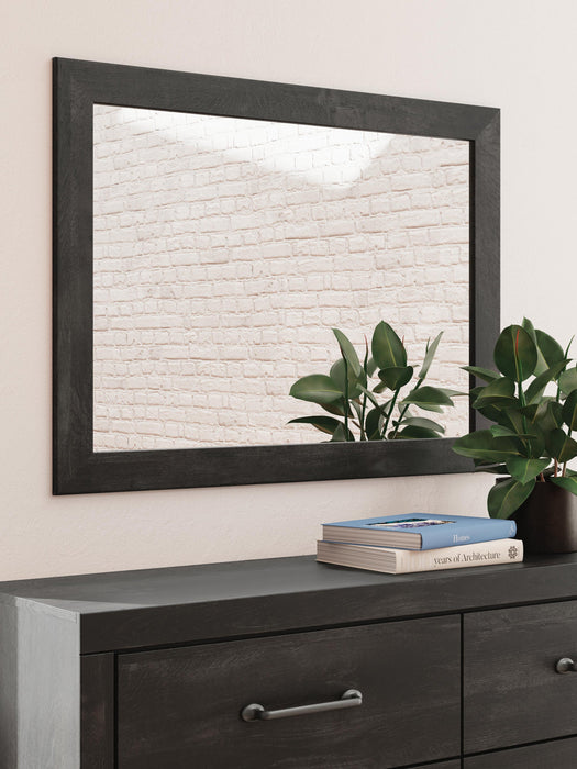 Delmorta King Panel Bed, Dresser, Mirror and Nightstand