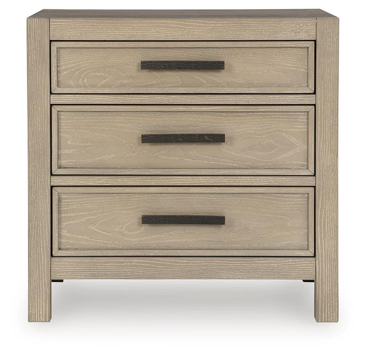 Calmoro King Bookcase Bed with Mirrored Dresser and Nightstand