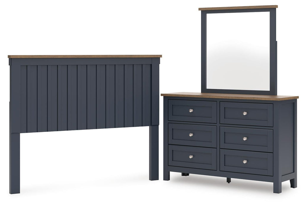 Landocken Queen Panel Headboard, Dresser and Mirror