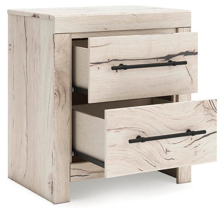 Lawroy King Panel Bed with Storage, Dresser, Mirror and Nightstand