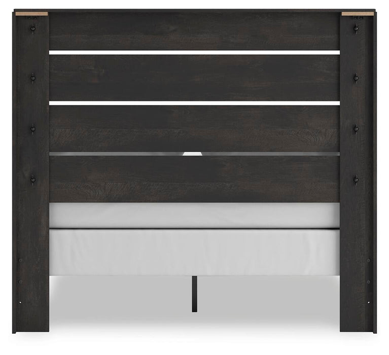 Delmorta Queen Panel Bed, Dresser and Mirror
