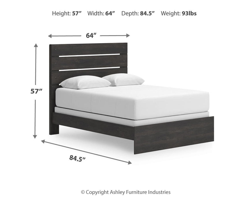 Delmorta Queen Panel Bed, Dresser and Mirror