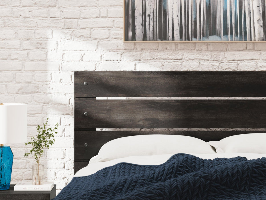 Delmorta Queen Panel Bed, Dresser, Mirror and Nightstand