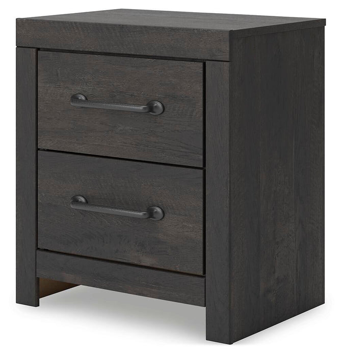 Delmorta Twin Panel Storage Bed, Dresser, Mirror and Nightstand