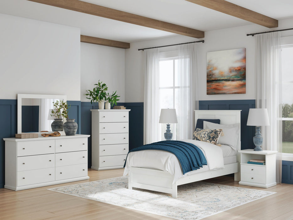Bostwick Shoals Full Panel Bed, Dresser, Mirror, Chest and Nightstand