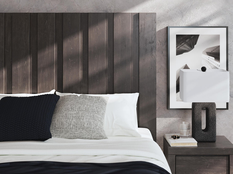 Parlayon King Panel Storage Bed, Dresser, Mirror, Chest and Nightstand