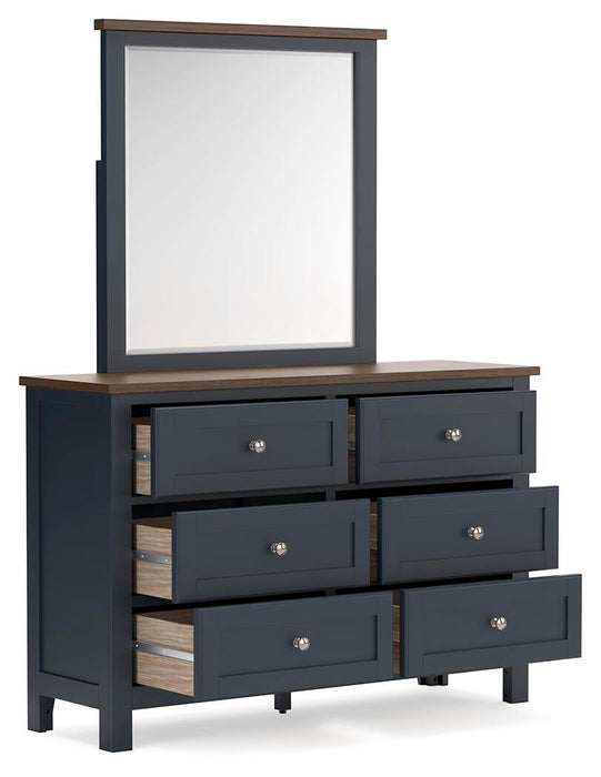 Landocken Twin Panel Bed, Dresser, Mirror, Chest and Nightstand