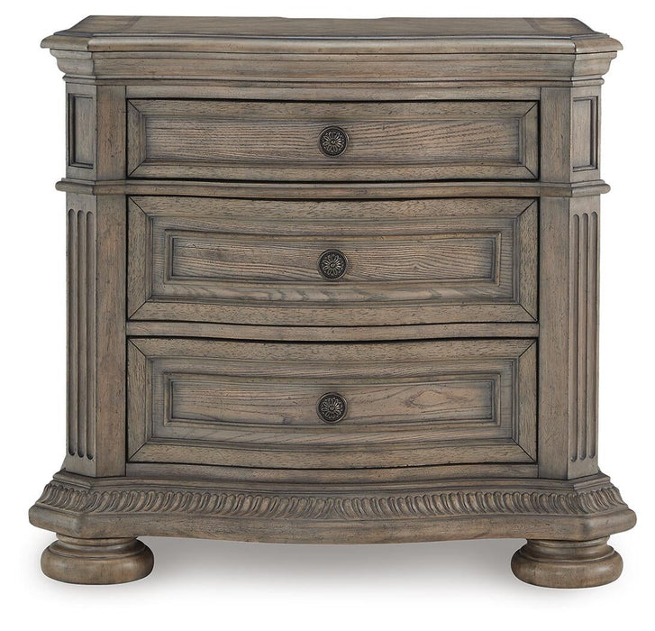 Ardenfield Queen Upholstered Sleigh Bed, Dresser, Mirror and Nightstand