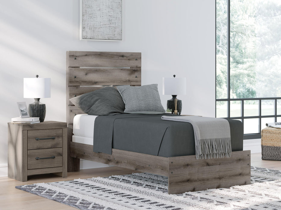 Urbanoore Twin Panel Bed, Dresser, Mirror, Chest and Nightstand