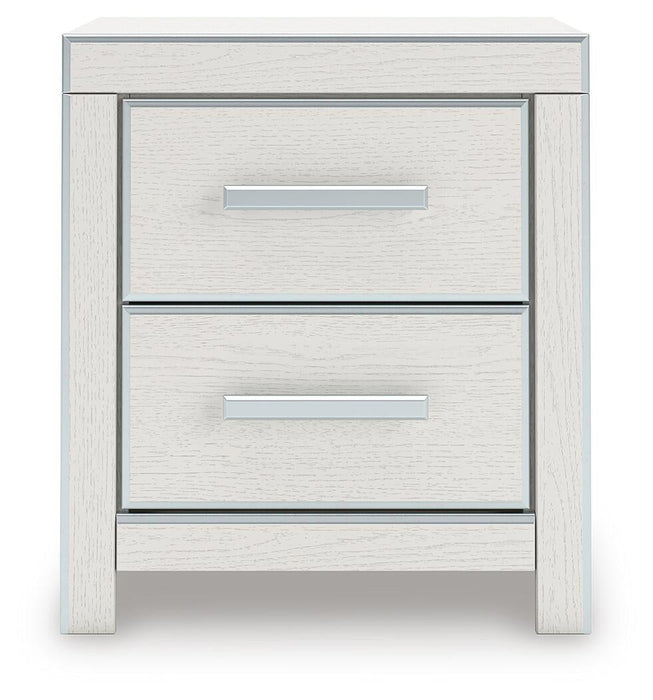 Birmonton King Upholstered Panel Platform Storage Bed, Dresser, Mirror, Chest and Nightstand