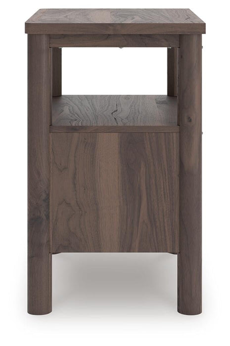 Cadmori King Upholstered Panel Bed, Dresser, Mirror, Chest and Nightstand