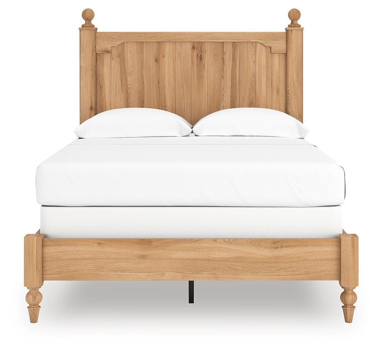 Galletyn Full Panel Bed with Mirrored Dresser and Nightstand