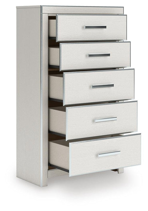 Birmonton Queen Upholstered Panel Bed, Dresser, Mirror, Chest and Nightstand