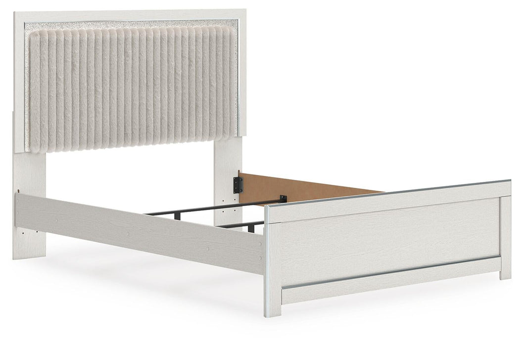 Birmonton Queen Upholstered Panel Bed, Dresser, Mirror, Chest and Nightstand