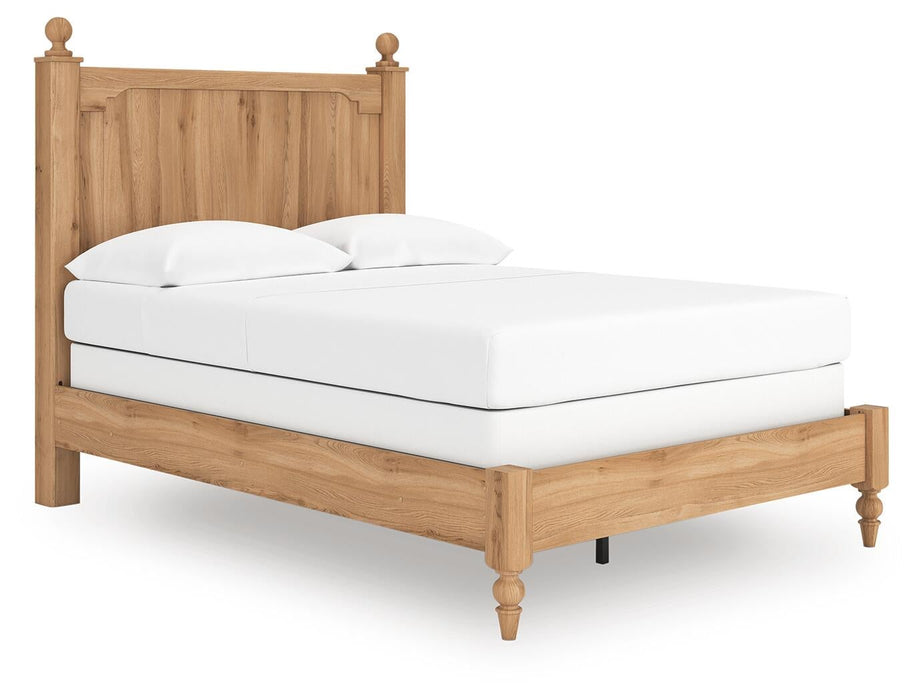 Galletyn Full Panel Bed with Mirrored Dresser