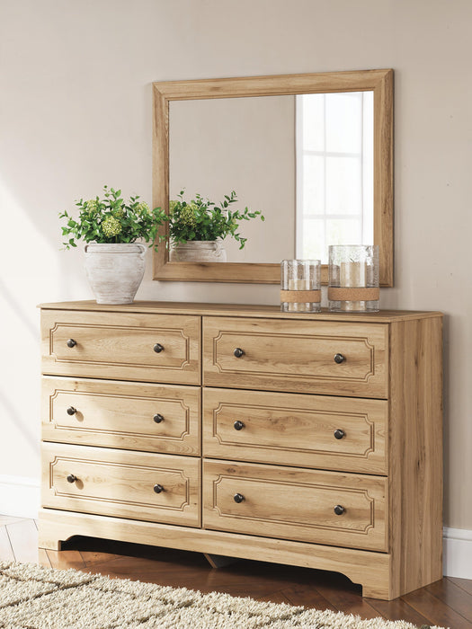 Galletyn Queen Panel Bed with Mirrored Dresser and Nightstand