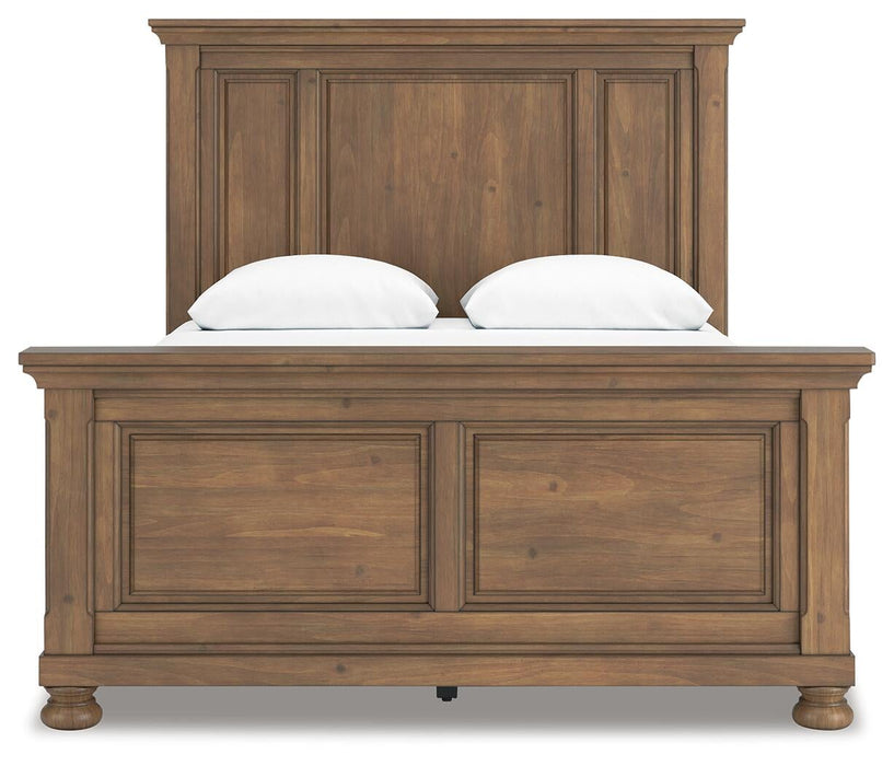 Vandenmore Queen Panel Bed with Mirrored Dresser, Chest and Nightstand