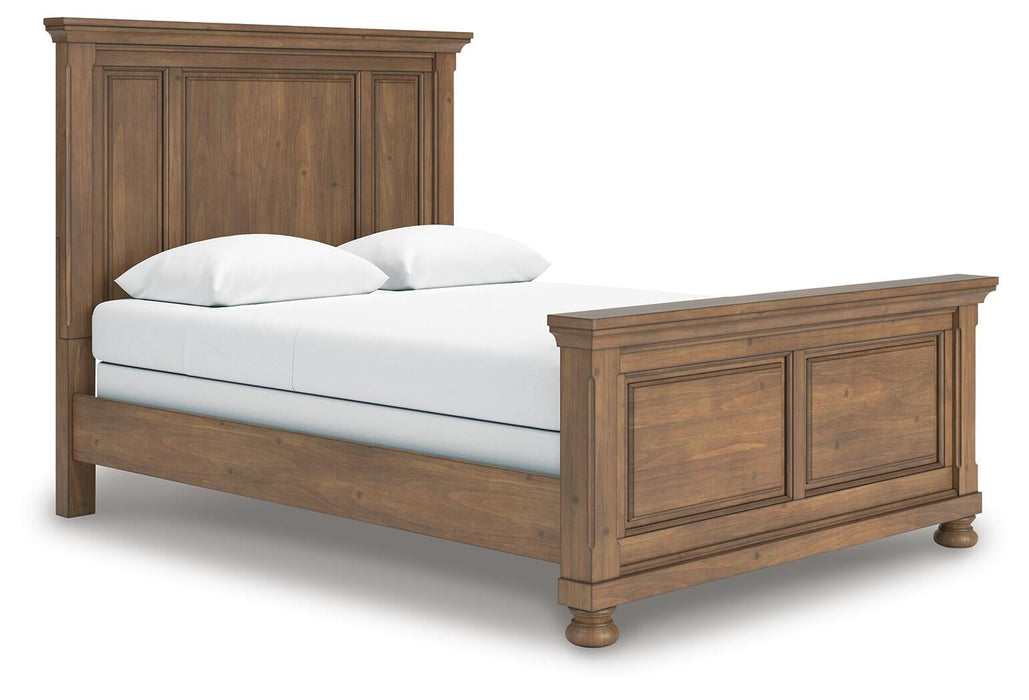 Vandenmore Queen Panel Bed with Mirrored Dresser, Chest and Nightstand