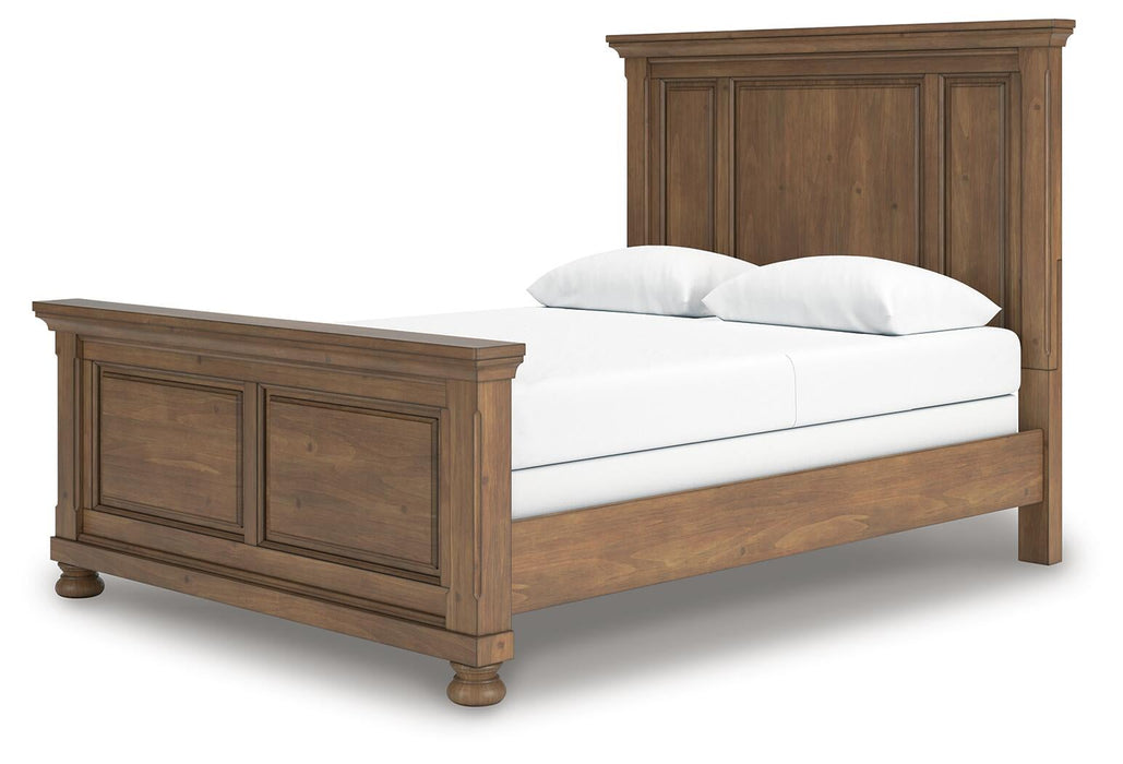 Vandenmore Queen Panel Bed with Mirrored Dresser, Chest and Nightstand