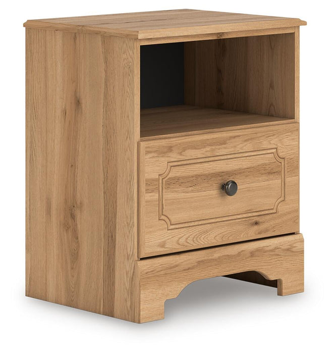 Galletyn Twin Panel Bed with Mirrored Dresser and Nightstand