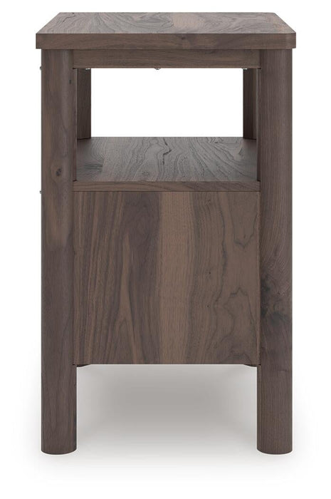 Cadmori Full Upholstered Panel Platform Bed, Dresser, Mirror, Chest and Nightstand