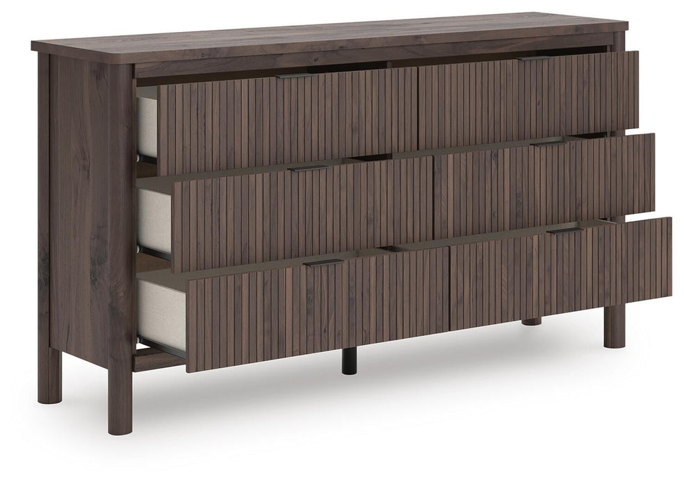 Cadmori King Panel Platform Bed, Dresser, Mirror and Nightstand
