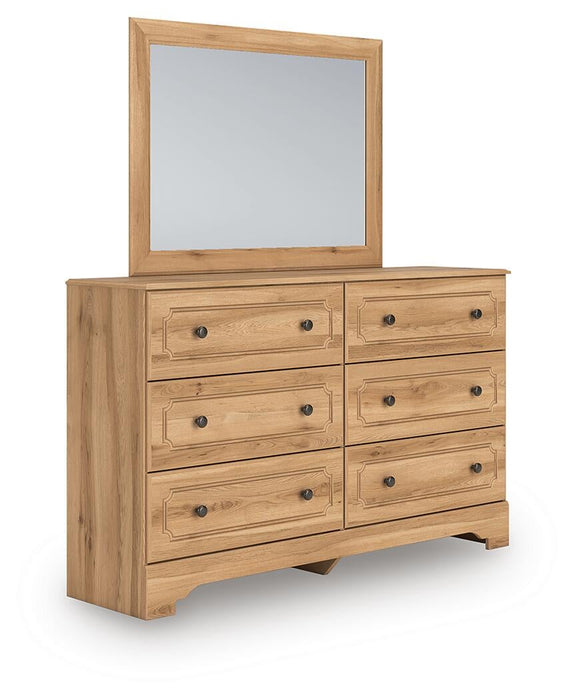 Galletyn Queen Panel Bed with Mirrored Dresser