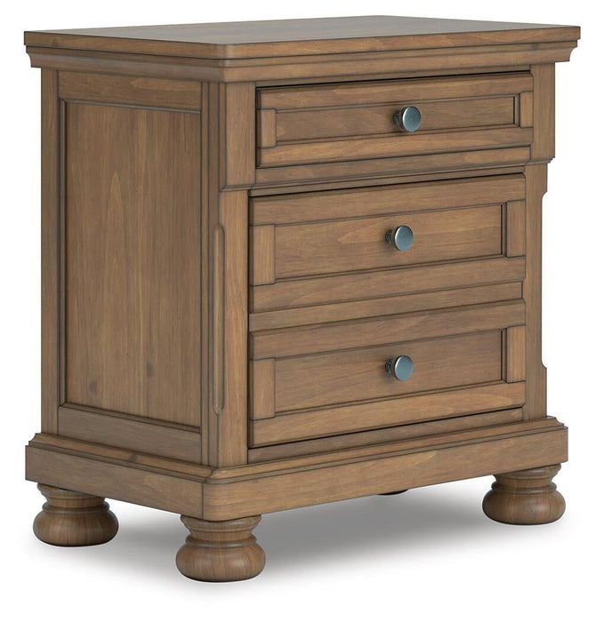 Vandenmore King Storage Sleigh Bed with Mirrored Dresser, Chest and Nightstand